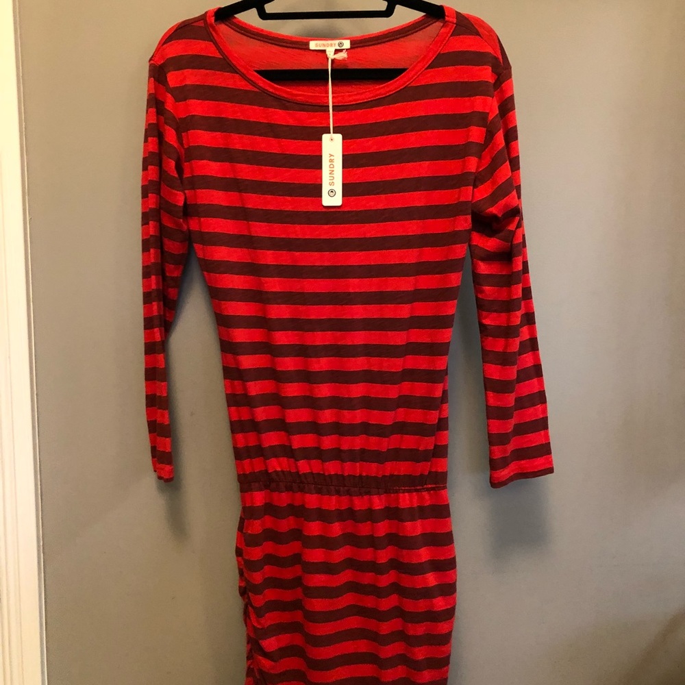 Sundry Striped Dress NWT